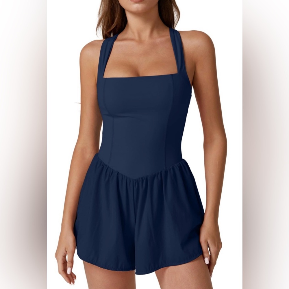 Navy Blue Romper